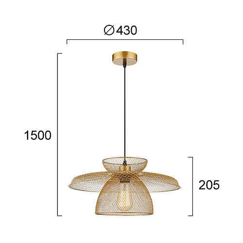 Φωτιστικό Οροφής Μονόφωτο Viokef Maronti Gold 4304502 Home Φωτιστικά Spitishop