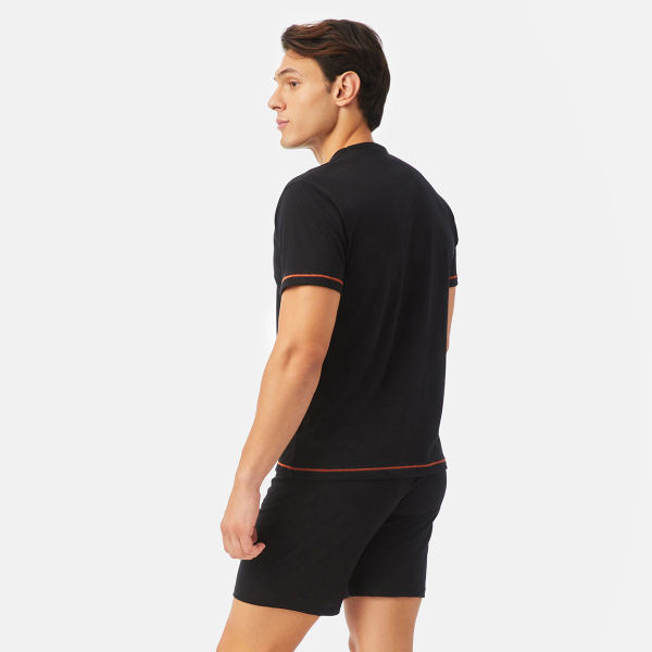 Πιτζάμα Ανδρική Καλοκαιρινή Minerva Vibe The Wave 71427-045 Μαύρο