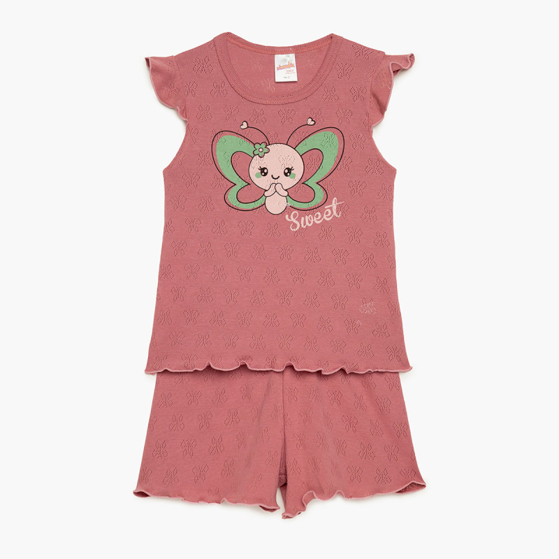 Πιτζάμα Παιδική Καλοκαιρινή Minervakia Sweet 62206-882 Azalea