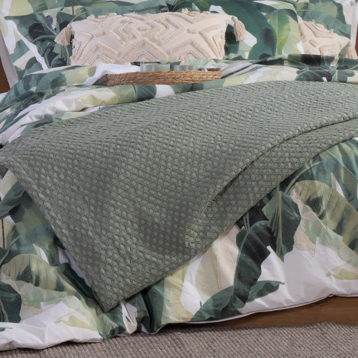 Κουβέρτα Πικέ Υπέρδιπλη (230×240) Nef-Nef Elmer Green
