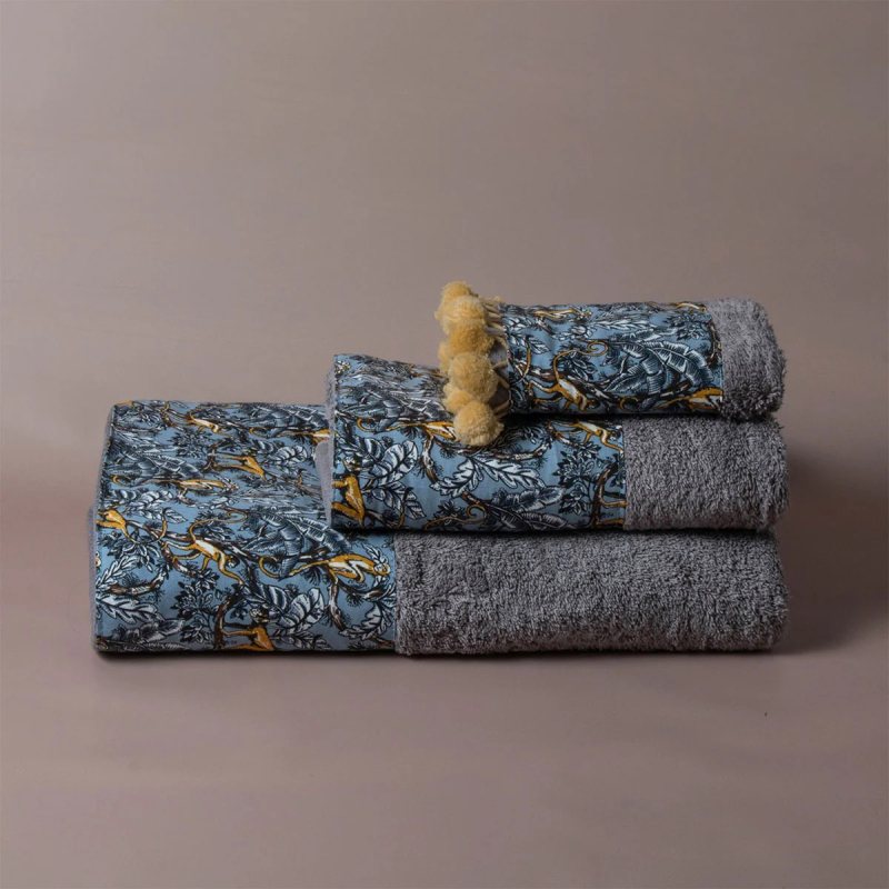 Πετσέτα Σώματος (70x140) White Fabric Monkeys 500gsm