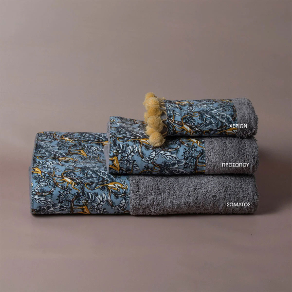 Πετσέτα Σώματος (70x140) White Fabric Monkeys 500gsm