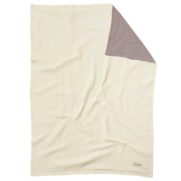 Κουβέρτα Μουσελίνα/Πικέ Αγκαλιάς (80x110) 2 Όψεων Das Home Blanket 4881 Ivory