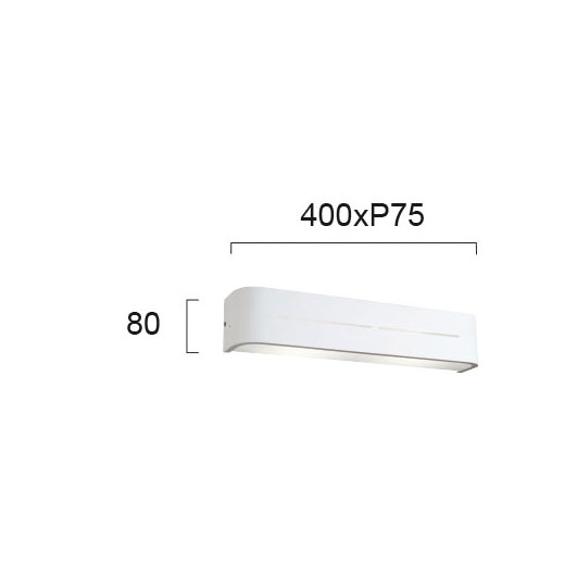 Απλίκα Τοίχου Viokef Terry White 4104100 Home Φωτιστικά Spitishop