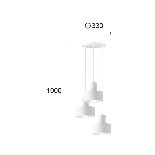Φωτιστικό Οροφής Τρίφωτο Viokef Norton White 4185000 Home Φωτιστικά Spitishop