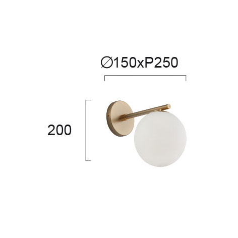 Απλίκα Τοίχου Viokef Glοbe 3094700 Home Φωτιστικά Spitishop