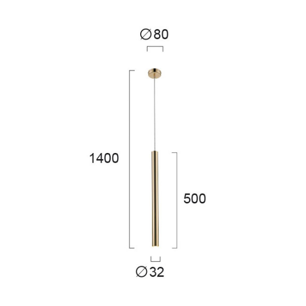 Φωτιστικό Οροφής Μονόφωτο LED Viokef Elliot Gold 4201700