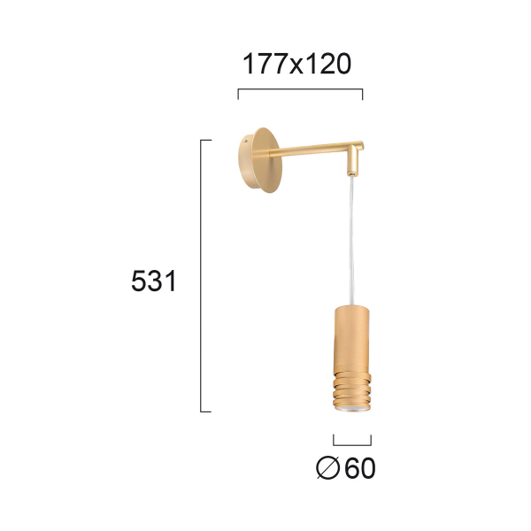 Απλίκα Τοίχου Viokef Paloma 4233101
