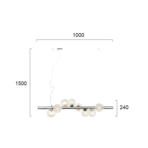 Φωτιστικό Οροφής Πολύφωτο Viokef Sylia 4238900