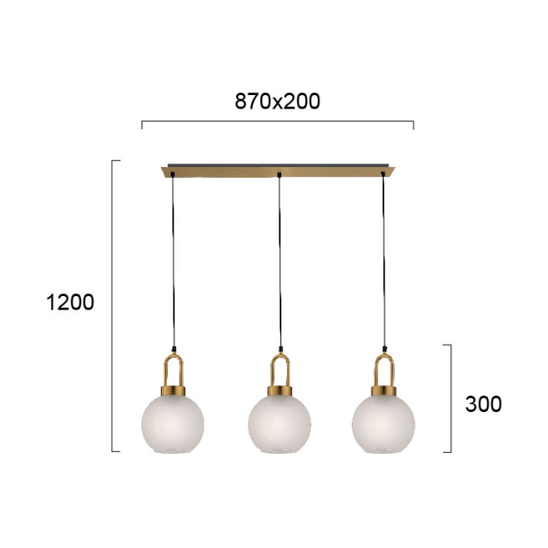 Φωτιστικό Οροφής Τρίφωτο Viokef Doria 4249600