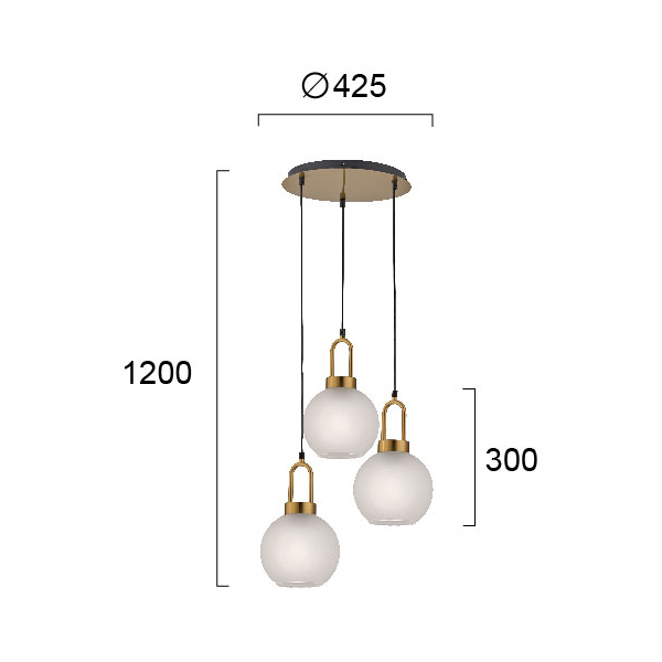 Φωτιστικό Οροφής Τρίφωτο Viokef Doria 4249700