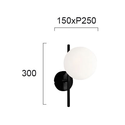 Απλίκα Τοίχου Viokef Floris Black 4260100 Home Φωτιστικά Spitishop