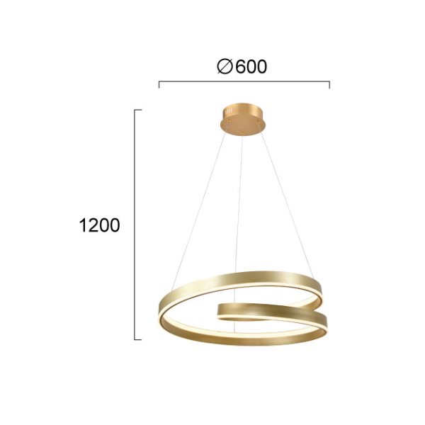 Φωτιστικό Οροφής LED Viokef Capri Gold 4291301