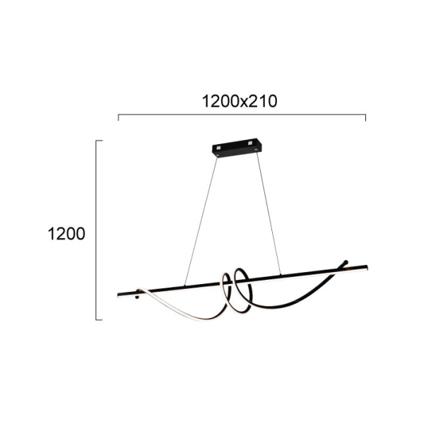Φωτιστικό Οροφής LED Viokef Claudia Black 4291400