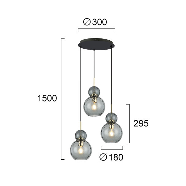 Φωτιστικό Οροφής Τρίφωτο Viokef Firenze 4294500
