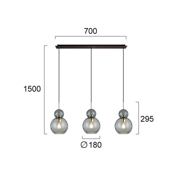 Φωτιστικό Οροφής Τρίφωτο Viokef Firenze 4294600
