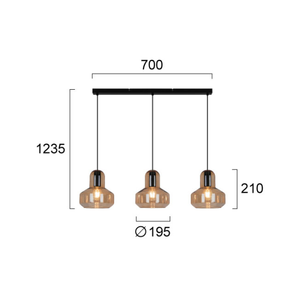 Φωτιστικό Οροφής Τρίφωτο Viokef Mandy 4295900