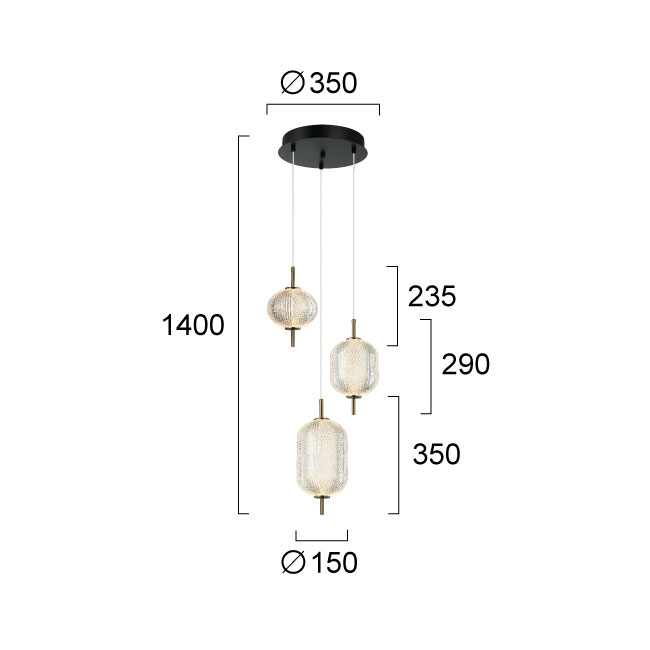 Φωτιστικό Οροφής Τρίφωτο Led Viokef Pellucid 4297700 Home Φωτιστικά Spitishop