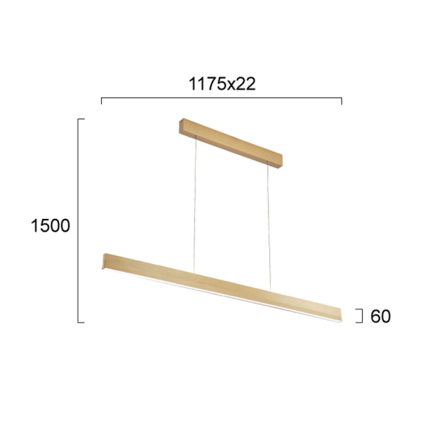 Φωτιστικό Οροφής LED Viokef Lee Gold 4303300