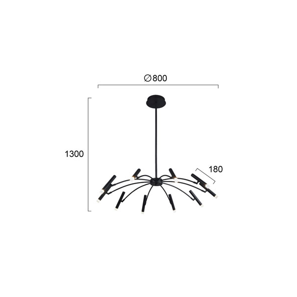 Φωτιστικό Οροφής LED Viokef Secret Black 4309000