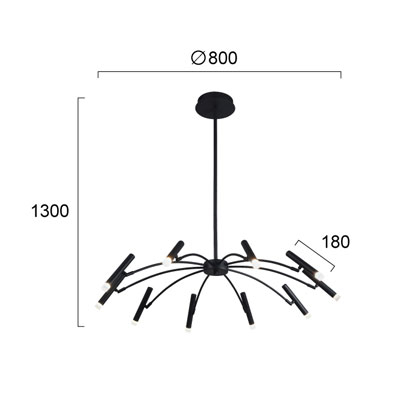 Φωτιστικό Οροφής Led Viokef Secret Black 4309000 Home Φωτιστικά Spitishop