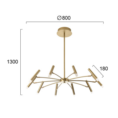 Φωτιστικό Οροφής Led Viokef Secret Gold 4309001 Home Φωτιστικά Spitishop