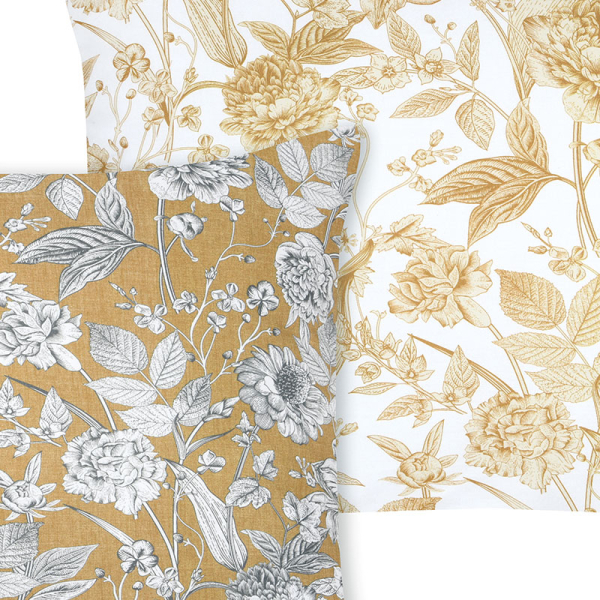 Μαξιλαροθήκη 2 Όψεων (50x70) S-F Jacinthe Moutarde T2D213001