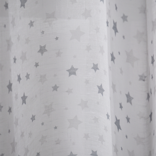 Παιδική Κουρτίνα (280x290) Με Τρέσα Ravelia Stars Grey