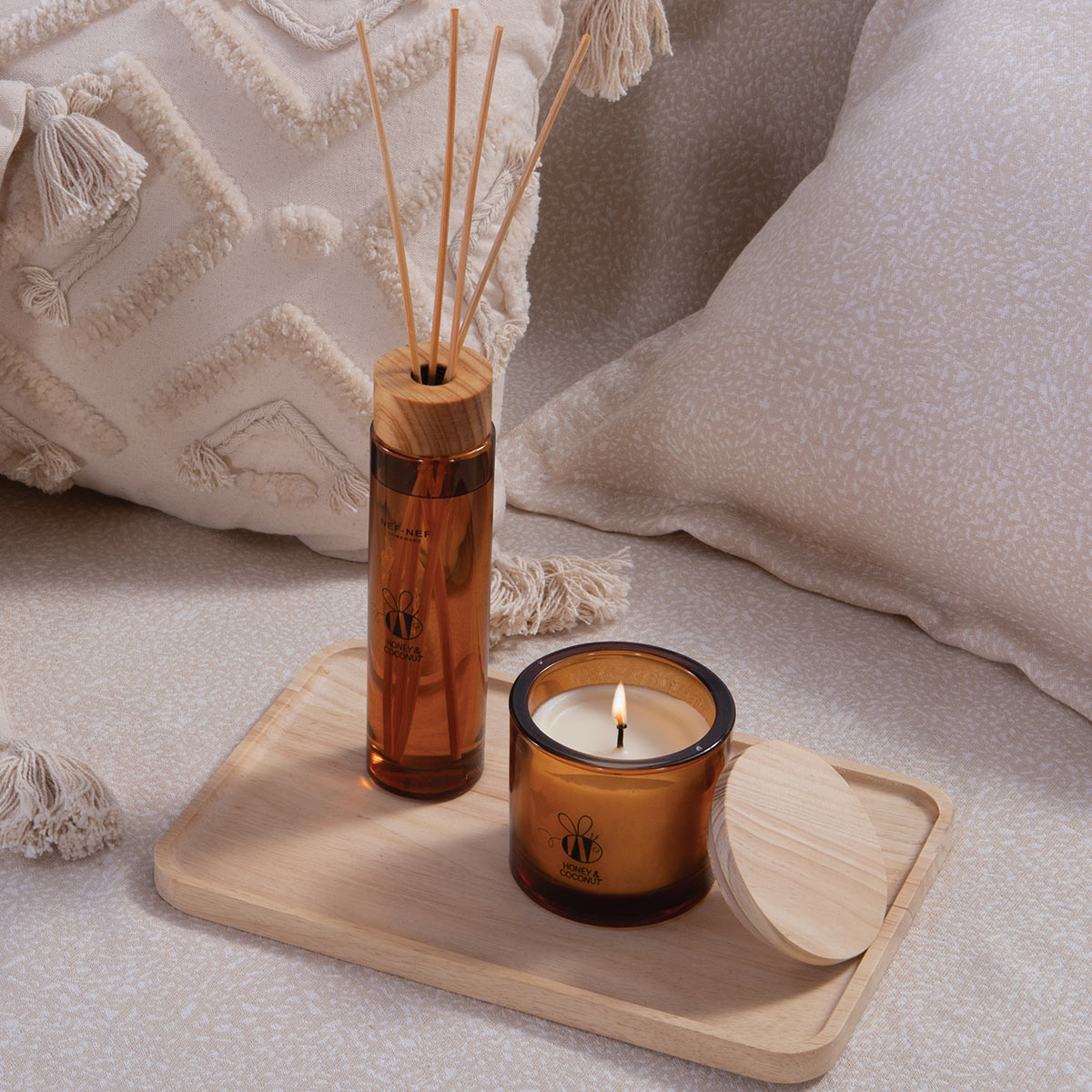 Κερί Αρωματικό 190Gr Nef-Nef Homeware Honey Coconut Home Διακόσμηση Αρωματικά Χώρου - Diffuser Spitishop