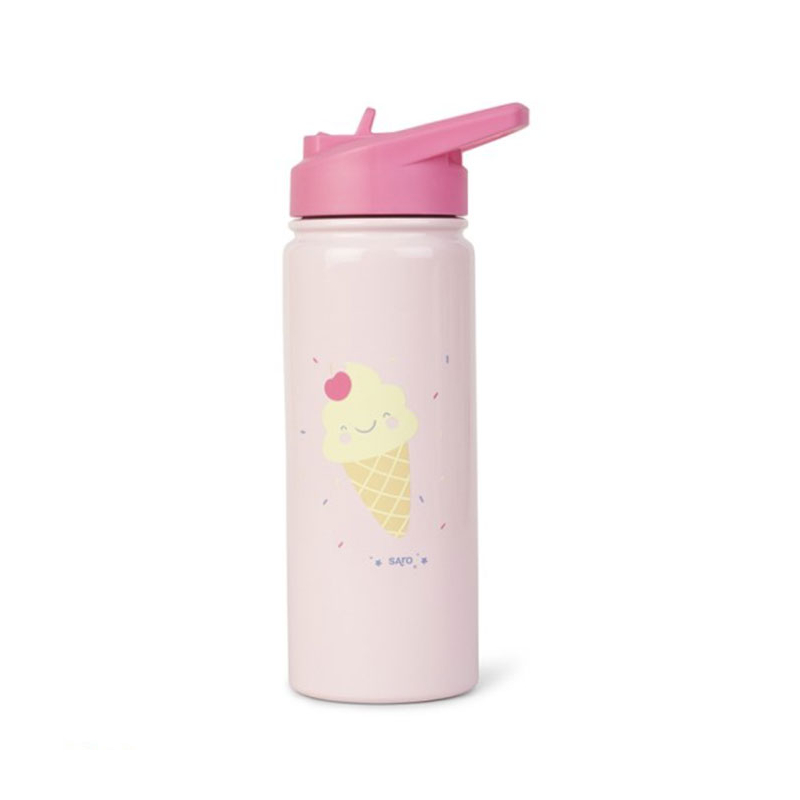 Παγούρι - Θερμός 500ml Με Καλαμάκι Saro Ice Cream 74556