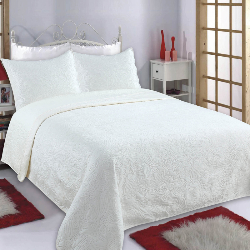 Κουβερλί Υπέρδιπλο (Σετ 220x240) Silk Fashion Nx2212 Ivory