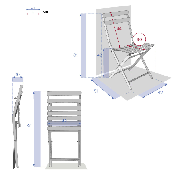 Πτυσσόμενη Καρέκλα Εξωτερικού Χώρου (50x42x81) H-S Greensboro Graphite 139954