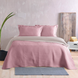 Κουβερλί Υπέρδιπλο (Σετ 220x240) 2 Όψεων Rythmos Allure Apple - Beige