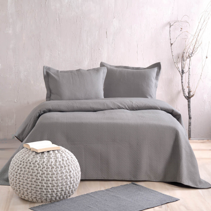 Κουβερλί King Size (Σετ 240x250) Rythmos Allure Grey