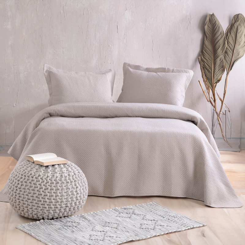 Κουβερλί King Size (Σετ 240x250) Rythmos Allure Beige