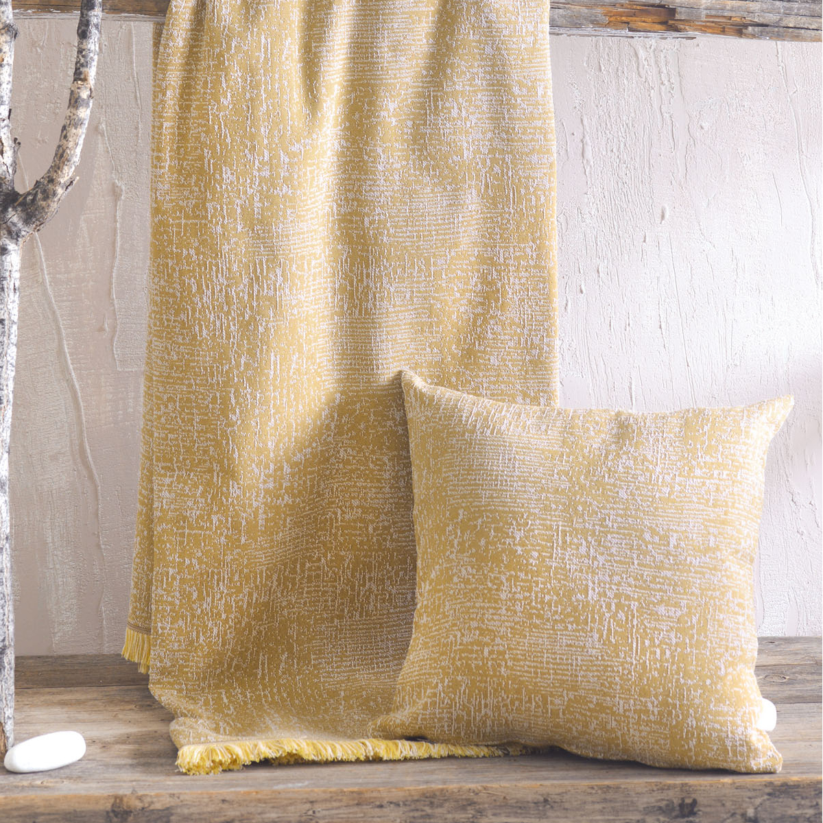 Ριχτάρι Τετραθέσιου Καναπέ (180×330) Rythmos Canda Mustard