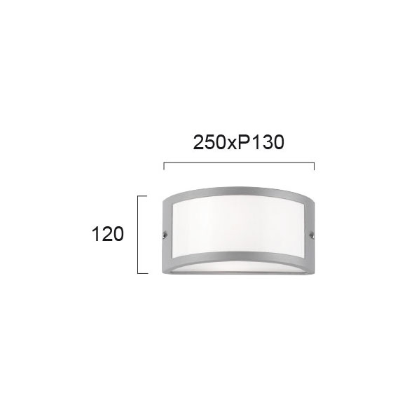 Απλίκα Εξωτερικού Χώρου Viokef Limnos Silver 4049100 Home Φωτιστικά - Κήπου Spitishop