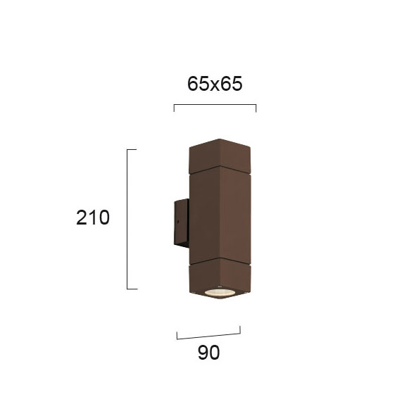 Απλίκα Εξωτερικού Χώρου Viokef Paros Brown 4053702 Home Φωτιστικά - Κήπου Spitishop