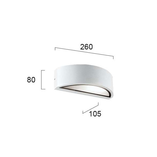 Απλίκα Εξωτερικού Χώρου Viokef Rhodes White 4100701