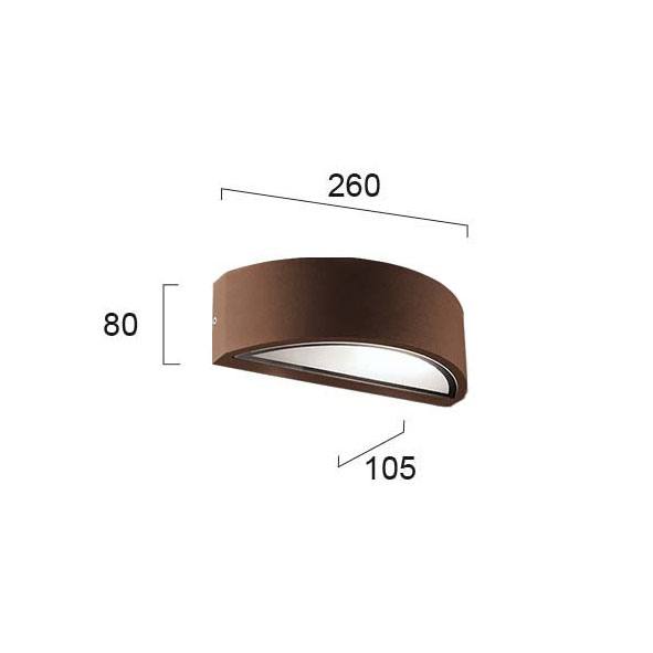 Απλίκα Εξωτερικού Χώρου Viokef Rhodes Brown 4100702 Home Φωτιστικά - Κήπου Spitishop