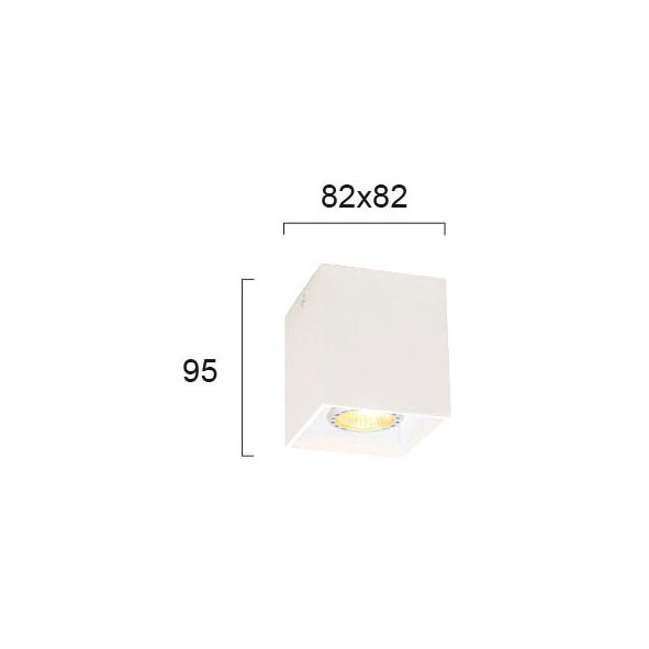 Σποτ Μονόφωτο Viokef Dice White 4144100 Home Φωτιστικά Οροφής - Τοίχου Spitishop