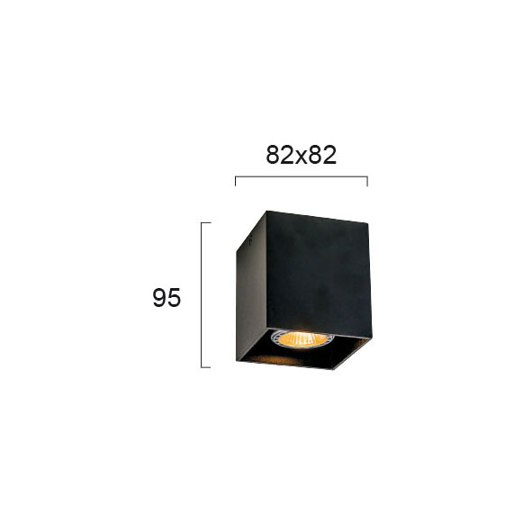 Σποτ Μονόφωτο Viokef Dice Black 4144101 Home Φωτιστικά Οροφής - Τοίχου Spitishop
