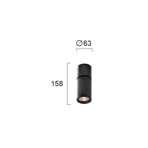 Σποτ Μονόφωτο Viokef Nobby Black 4157101 Home Φωτιστικά Οροφής - Τοίχου Spitishop