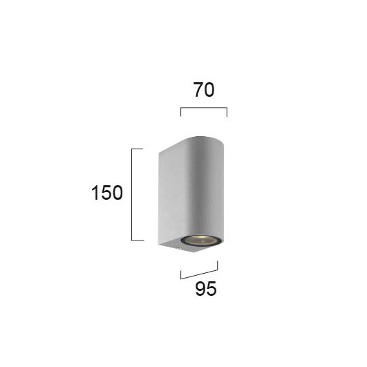 Απλίκα Εξωτερικού Χώρου Viokef Tilos Silver 4099602 Home Φωτιστικά - Κήπου Spitishop