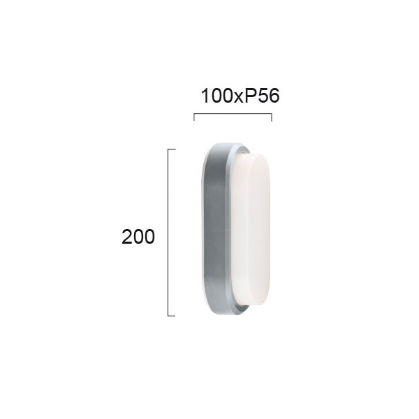 Απλίκα LED Εξωτερικού Χώρου Viokef Tinos Silver 4171600