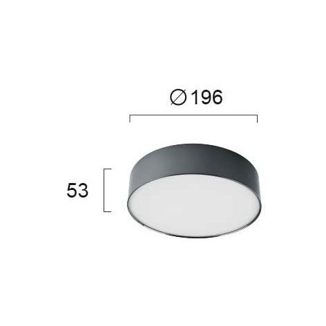 Φωτιστικό Πλαφονιέρα Led Viokef Jaxon Black 4183301 Home Φωτιστικά Οροφής Spitishop