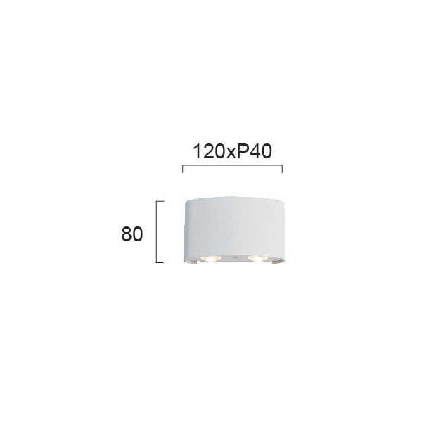 Απλίκα LED Εξωτερικού Χώρου Viokef Twist White 4211000