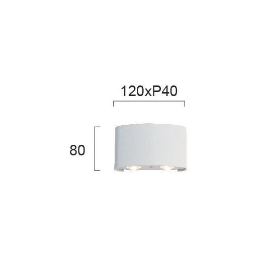 Απλίκα Led Εξωτερικού Χώρου Viokef Twist White 4211000 Home Φωτιστικά - Κήπου Spitishop