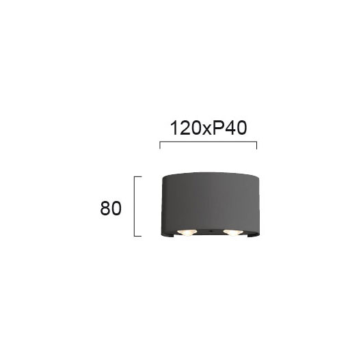 Απλίκα Led Εξωτερικού Χώρου Viokef Twist Anthracite 4211001 Home Φωτιστικά - Κήπου Spitishop