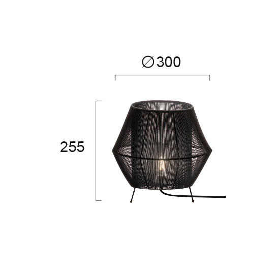Πορτατίφ Viokef Zaira Black 4214201 Home Φωτιστικά Επιτραπέζια Spitishop